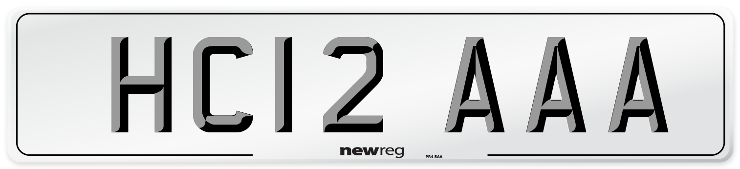 HC12 AAA Number Plate from New Reg
